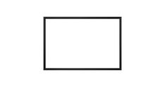 an empty black square frame on a white background with room for text or images to be added