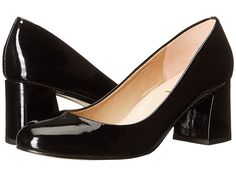 French Sole Trance - Women's Flat Shoes : Black Patent Leather : The French Sole Trance pumps paint you as pretty as a picture with a classic silhouette, plain round toe, and wrapped block heel. Available in a variety of leather finishes. Please note: upper material is listed in the color name. Easy slip-in wear. Breathable textile lining. Lightly padded footbed provides long-lasting comfort. Leather outsole with heel taps. Made in Spain. Measurements: Heel Height: 2 1 4 in Weight: 8 oz Product Black Patent Leather Shoes, Shiny Shoes, Women's Flat Shoes, Heel Tap, Leather Shoes Woman, Womens Wedges, Leather Pumps, Black Patent Leather, Flat Shoes