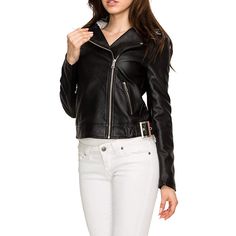 Black Rivet Leather Jacket With Hood
Women's black leather jackets are always in vogue, and you can quickly get them in various sizes, styles, designs and colours. This jacket looks great every season. This black rivet leather jacket offers women the opportunity to create a stylish and elegant outfit for themselves. They can be paired with different kinds of outfits to add more life to their looks and enhance their sense of style. They can either be worn over a t-shirt, with leggings, a shirt and trousers, or even a beautiful dress. There are so many ways this leather jacket can be worn and add so much to an outfit. It all depends upon the kind of looks you wish to achieve, your skin colour, and your personality. This black leather jacket comes with a hood that would make any woman look so Fitted Leather Jacket With Double-lined Hood, Black Hooded Moto Leather Jacket, Biker Jacket Women, Biker Leather Jacket With Double-lined Hood, Black Leather Jackets, Luxury Leather Biker Jacket With Double-lined Hood, Black Biker Leather Jacket With Double-lined Hood, Womens Black Leather Jacket, Casual Leather Jacket