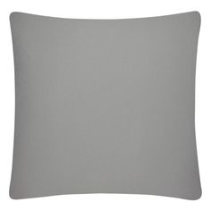 a gray pillow on a white background