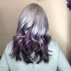 Dark Ombre Hair Color, Blonde To Dark, Lavender Grey Hair, Hairstylist Inspiration, Reverse Ombre Hair, Blue Black Hair Color, Silver Ombre Hair, Brown Ombre Hair Color