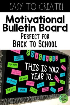 a bulletin board with the words motivation bulletin board perfect for back to school