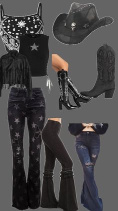 #gothcowgirl #goth#cowgirl #country #western #gothic #outfitinspo #thecure #tswift#black#yellowstone #notreally Black Cowgirl Outfit, Goth Cowgirl, Western Gothic, Black Cowgirl Boots, Cowboy Aesthetic, Black Cowgirl, Alt Girls, Cowgirl Aesthetic, Cowboy Outfits