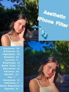 an advertisement for the aesthetic iphone filter