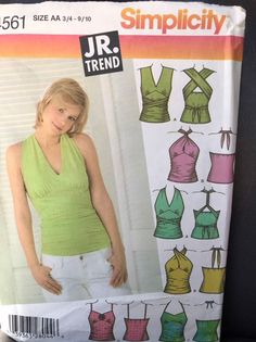 an image of a woman's top sewing pattern in the style of j r trend