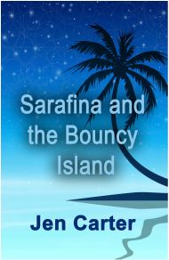 the book cover for sarania and the bouncy island by jean cartter