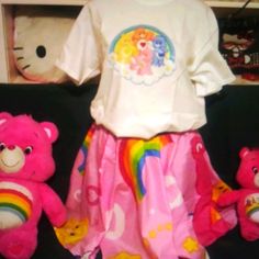 New Adorable Care Bears T-Shirt Size Medium Cute Rainbow Crew Neck T-shirt, Cute Rainbow Print T-shirt For Spring, Cute Rainbow T-shirt For Spring, Cute Rainbow Print Short Sleeve T-shirt, Cute Spring T-shirt With Rainbow Print, Playful Rainbow T-shirt For Summer, Cute Rainbow Print Crew Neck T-shirt, Playful Rainbow Print Crew Neck T-shirt, Playful Cotton Rainbow T-shirt