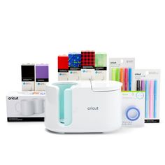 the cricut kit includes several different colors and materials