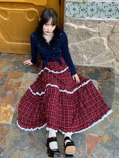 Material: Cotton Size: onesize Model: 161cm/47kg 着丈 ウエスト onesize 99cm 64cm Red Plaid Skirt Long, Lace Long Skirt, Long Skirt, Floral Skirt, Plaid, Skirt, Lace, Red, Closet