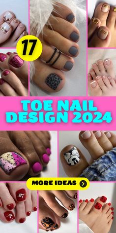 2024's Trendy Toe Nail Designs: Summer to Fall Chic Pedicure Ideas Boho Toenails, Colored French Pedicure, Pretty Toe Nails For Summer Simple, Pedicure Art Designs, Toenail Designs Winter, Easy Toe Nail Designs For Beginners, Toenail Art Designs Easy, Elegant Toe Nails Classy, Pretty Pedicures Toenails