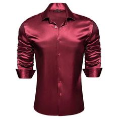 Season:Fall,Spring; Sleeve Length:Long Sleeve; Look After Me:Washable,Wet and Dry Cleaning; Gender:Men's; Tops Type:Dress Shirt; Occasion:Wedding,Going out; Fit Type:Regular Fit; Neckline:Turndown; Front page:FF; Listing Date:12/09/2022; Bust:; Length:; Shoulder Width:; Fit US Size:null; Fit UK Size:null; Fit EU Size:null; Collar Size:null Mens Red Dress Shirt, Men Character, Shirt Collar Pins, Silk Pattern, Character Designer, Iron Shirt, Mens Sleeve, Men Formal, Theme Wedding