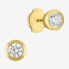 Features: Certified Diamonds, Diamond Bezel, Quick ShipDiamond Clarity: Si2-I1Setting: BezelShape: RoundStone Cut: RoundDiamond Color: G-HMetal Color: YellowEarring Length: 7mmEarring Width: 7mmRounded Carat Weight: 1 Ct. T.w.Care: Wipe CleanStone Type: 2 Lab Grown DiamondAuthenticity: Lab Grown DiamondBirthstone: April BirthstoneEarrings Style: Solitaire Earrings, Stud EarringsMetal: 14k GoldCountry of Origin: Imported 14k Yellow Gold Earrings With Bezel Setting, Yellow Gold 14k Bezel Set Earrings, Yellow Gold Round Diamond Earrings With Polished Finish, Luxury Yellow Gold Earrings With Bezel Setting, Formal Gold Bezel Set Earrings, Modern Yellow Gold Bezel Setting Earrings, 14k White Gold Earrings With Bezel Setting, 14k White Gold Bezel Set Earrings, White Gold 14k Gold Earrings With Bezel Setting