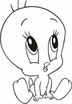 a cartoon character with big eyes sitting on the ground and looking to his left side