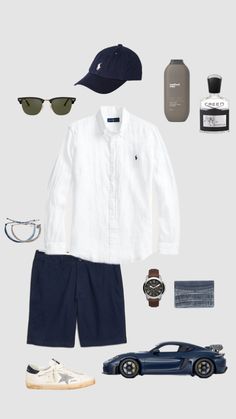 Old Money Outfits Men Basic Summer, Old Money Style Summer, Old Money Summer Outfits Men, Preppy Outfits Men, Class Fits, Outfit Homme, Vacation Outfits Men, Money Clothing, Guys Fashion Casual