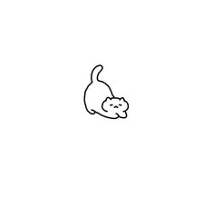 a black and white drawing of a cat