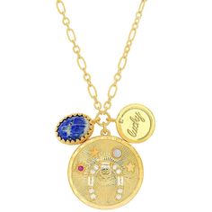 TAI LUCKY COIN PENDANT CHARM NECKLACE– ICE Small Pendant, Coin Pendant, Chain Lengths, Gold Plating, Chain Length, Charm Necklace, Gold Necklace, Coin, Gold Plate