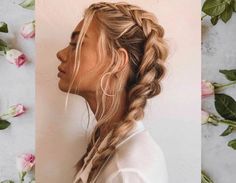 Blonde Hair, Braided Hairstyles, A Woman, Braids, Blonde, Hairstyles, Hair, White, Plaits