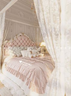 Zimmer Diy, Royal Bedroom, Fancy Bedroom, Dream Ideas, Coquette Room, Girly Room, Princess Theme, Cute Bedroom Decor