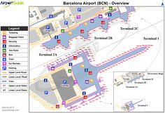 a map of barcelona airport showing the terminal and terminal