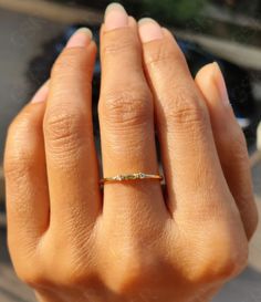 Stackable Birthstone Rings / 14K Gold Peridot Ring / Baguette - Etsy Serbia Mothers Ring Stackable, Mother Ring, Gold Peridot Ring, Music Rings, Stackable Birthstone Rings, Open Cuff Ring, Birthstone Stacking Rings, Ring Minimal, Ring Baguette