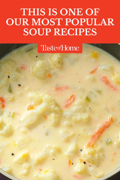 This is the cauliflower soup recipe we reach for on a cold winter day. It only takes 30 minutes to transform a head of cauliflower into a cheesy, creamy, ultra-comforting soup. #souprecipes #recipes #soup #cauliflowerrecipes #glutenfreerecipes #cauliflowersoup Cauliflower Soup Recipe, Comfort Soup Recipes, Cauliflower Soup Recipes, Homemade Soup Recipe, Best Soup Recipes, Head Of Cauliflower, Delicious Soup Recipes, Comfort Soup, Soup Recipes Slow Cooker