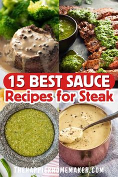 the best sauces for steak and broccoli are on this page, but they don't have much to do with them