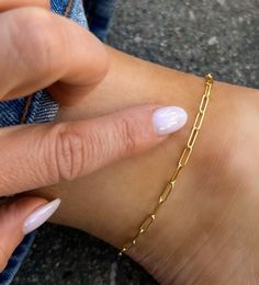 Mini Link Chain Anklet Length: approx. 8 - 10 inches (adjustable) 18K Gold Electroplated Gift Anklets With Extender, Chain Anklet, Link Chain, Anklets, 18k Gold, Gold Plate, Chain, 10 Things, Gold