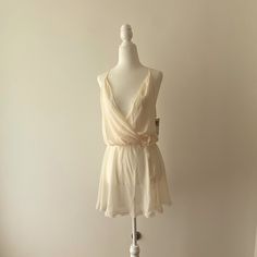 New With Tags. Adjustable Shoulder Straps. Elegant Beige Sleepwear For Summer, Chic Sheer Sleepwear For Loungewear, Sheer Chic Sleepwear For Spring, Chic Sheer Sleepwear For Summer, Feminine Sheer Dresses For Loungewear, Sheer Spring Dress For Loungewear, Sheer Loungewear Dresses For Spring, Sheer Dress For Spring Loungewear, Sheer Dresses For Spring Loungewear