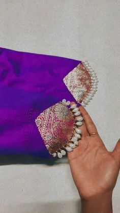 Fancy Blouse Work Designs, Simple Blouse Stitching Ideas, Hand Design For Dress, Blouse Less Design, Blouse Back Side Designs Latest, Simple Blouse Sleeve Designs, Hand Patterns For Blouse, Simple Saree Blouse Designs Pattern, Elbow Hands Designs For Blouses