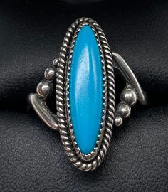 Beautiful Estate Jewelry Vintage Sterling Silver Southwest Native with Natural Perfect Blue Turquoise Ring Size 10 good pre/owned condition. Blue Untreated Southwestern Rings, Classic Blue Turquoise Sterling Silver Ring, Classic Blue Turquoise Ring In Sterling Silver, Blue Turquoise Cabochon Ring, Collectible Untreated Blue Turquoise Ring, Southwestern Style Blue Round Ring, Collectible Blue Rings, Classic Blue Turquoise Ring Stamped 925, Blue Untreated Round Turquoise Ring