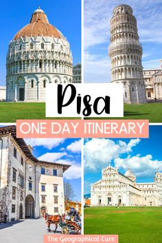 Pinterest pin for one day in Pisa All About Italy, Italian Holiday, Stunning Architecture, International Flights, Italy Vacation, Travel Europe