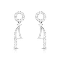 Platinum Diamond Earrings by Jewelove Cute platinum earrings designed with diamonds. Metal : Platinum Platinum Purity : 95% Purity Mark : Pt 950 Estimated Platinum Weight : 4.50 grams Estimated Diamond Weight : 0.29 cts. Diamond Color : IJ or GH (as selected above) Diamond Clarity : SI or VVS (as selected above) Diamond Grading Report : SGL Certificate of Authenticity : Platinum Guild International please call us at +91-9828012999 or email us at WeCare@Jewelove.in Modern Round Cut Halo Diamond Earrings, Modern Diamond Earrings With Halo Design, Modern Diamond Drop Earrings, White Diamond Drop Earrings, Modern Diamond White Earrings With Diamond Accents, Modern Halo Design Diamond Earrings For Formal Occasions, Modern Halo Diamond Earrings For Formal Occasions, Modern White Platinum Earrings, Modern Diamond White Platinum Earrings