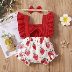 Berry First Birthday Outfit, Personalized Baby Girl Strawberry Clothes Set, Sweet One Baby Romper, Baby Shower Gift, Cake Smash Photoshoot - Etsy Baby Shower Gift Cake, Strawberry Clothes, Strawberry Romper, 1st Birthday Girl Decorations, 1st Birthday Party For Girls, Berry First Birthday, Baby Birthday Themes