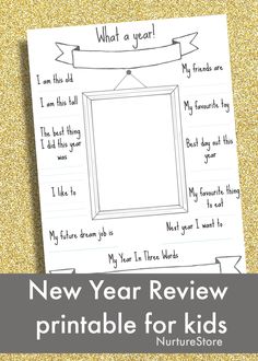 the new year review printable for kids