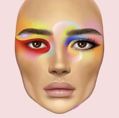 Crystal Eye Makeup, Makeup Charts, Face Charts, Makeup Drawing, Makeup Face Charts, Face Art Makeup, Face Chart, Eye Makeup Designs, Bold Makeup