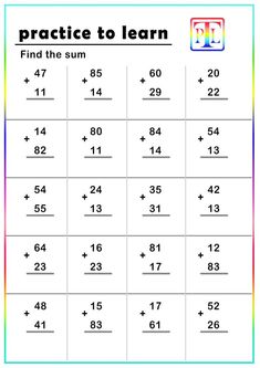 the printable worksheet for addition and subtractional practice with numbers