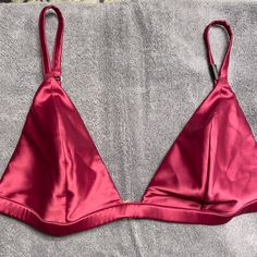 Satin Triangle Bralette - Dream Lover Nwt Large Satin Unlined Wireless Cup Adjusted Strap Back Closure Summer Party Satin Bra, Chic Party Bra With Triangle Top, Dream Lover, Triangle Bralette, Women's Intimates, Victoria’s Secret, Bralette, Womens Sizes, Satin