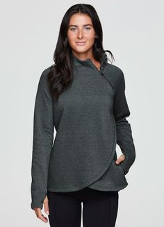 Prime Ready To Roll Fleece Zip Mock Neck Pullover – RBX Active Cozy Fleece Top With Funnel Neck, Fleece Funnel Neck Top For Fall, Fleece Sweater For Layering, Fitness Wear Outfits, Athleisure Tops, Scoop Neck Tee, Mesh Long Sleeve, Womens Fleece, Fleece Sweatshirt