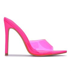 Barbie Pink Heels Soft Tpu Upper 4” Heel Memory Foam Padding For Comfort Pink High Heel Polyurethane Heels, Pink Polyurethane High Heels, Neon High Heels For Party, Pink Polyurethane Heels For Spring, Spring Pink Polyurethane Heels, Barbie Vibes, Heels Pink, Pink Heels, Pink Color