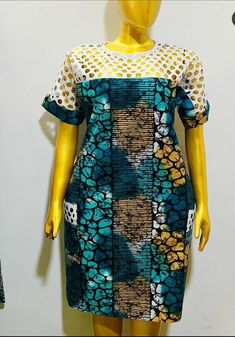 Short African Dresses Casual, Ankara Adire Styles, African Bobo Gowns, Simple Ankara Gown Styles 2024, Short Simple Ankara Gown Styles, Ankara Dress Designs For Women, Short Ankara Style, Adire Short Gown Styles, Kampala Short Gown Style