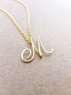 M Cursive, Initial M, Diamond Choker Necklace, Gold Letter, Letter M, Cluster Necklace, My Self, Initial Jewelry