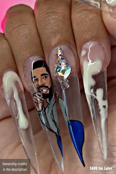 Drake Gender Fluid lmfao 🤣 | Drake on long Stiletto Nails | Celebrity Fun Nails