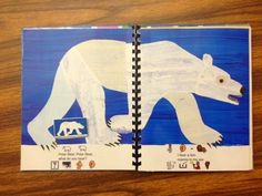 a book with an image of a polar bear on it