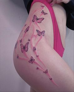 Butterfly Magic, Pink Tattoo, Kawaii Tattoo, Inspiration Tattoos, Stylist Tattoos, Tattoo Style Drawings, Makeup Tattoos