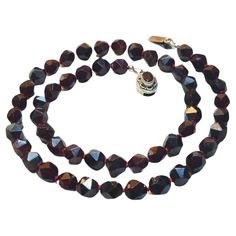 The length of the necklace is 22 inches (56 cm). The size of the faceted beads is 10 mm. Beads are a hand-faceted, deep-saturated, uniform color. The color of the beads is authentic and natural. No thermal or other mechanical treatments were used. The necklace is fastened with a silver handmade clasp with faceted natural garnet. The beads knotting is traditionally done with silk thread, placing a knot between each bead to prevent them from rubbing against each other. The weight of the necklace i Classic Faceted Beads Necklace For Gift, Formal Faceted Briolette Necklaces, Formal Briolette Faceted Necklace, Elegant Faceted Round Bead Crystal Necklaces, Formal Round Faceted Crystal Necklaces, Faceted Crystal Necklaces For Formal Occasions, Formal Faceted Round Crystal Necklace, Luxury Faceted Beaded Necklace For Formal Occasions, Luxury Faceted Beaded Necklace For Gift