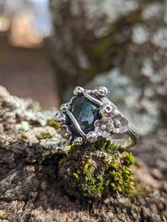 Tree God, Witchy Mushroom, Vines Flowers, Vines And Flowers, Bloodstone Ring, Mushroom Garden, Mushroom Ring, Digital Sculpting, Twig Ring