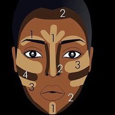 Contorno Facial Para Pele Negra Dark Skin Hairstyle, Where To Put Concelear, Simple Makeup For Black Skin, Makeup For Round Face Black Women, Soft Natural Glam Makeup Black Women Tutorial, Where To Put Highlighter On Face, Makeup Layout On Face, Neutral Makeup Looks Black Women, Make Up For Dark Skin Women