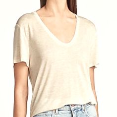 Express Relaxed Soft V-Neck Tee In Oatmeal Relaxed Cream Tops For Everyday, Casual Oatmeal Tops For Summer, Oatmeal Tops For Everyday Spring Wear, Casual Oatmeal Summer Tops, Oatmeal Tops For Spring Everyday Wear, Casual Cream V-neck Top, Everyday Cream V-neck Top, Casual Beige V-neck T-shirt, Soft-washed V-neck T-shirt For Summer