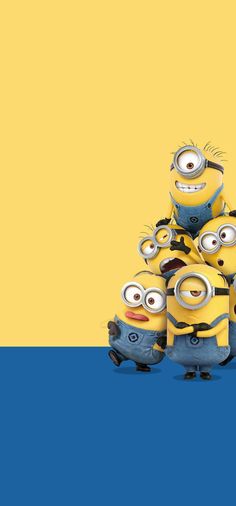 a group of minion standing next to each other