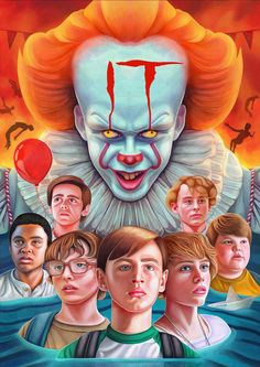 the movie poster for it's about time, with clowns and other characters